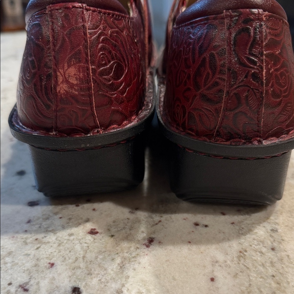 Alegria Alli Women Shoe Eau 40 Alli Oxblood Bloom Red Tooled Leather - Picture 7 of 7